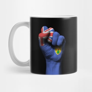 Flag of Turks and Caicos on a Raised Clenched Fist Mug